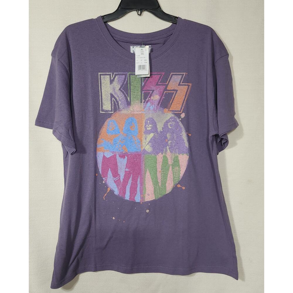 KISS purple women's shirt size 2XL